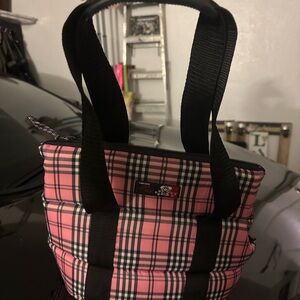 Pink Plaid Dog Carrying Bag